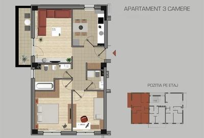 Apartament cu 3 camere decomandat în Păcurari - 10