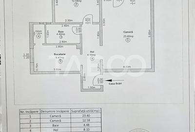 Apartament decomandat de vanzare 59 utili balcon pod zona Dioda Sibiu - 9