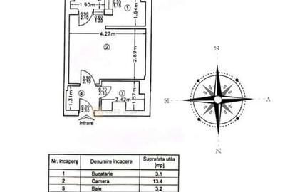 Nicolina - Frumoasa, garsoniera amenajata, mobilata si utilata, etaj 1, LIBERA - 2