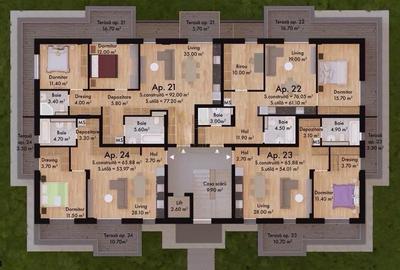 Satu Mare, Micro 17, Penthouse cu 2 dormitoare in complex nou - 2