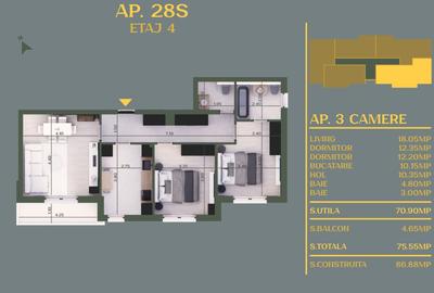 Apartament 3 camere Berceni - rate dezvoltator - 4