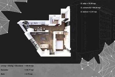 Apartament cu 2 camere decomandat în Tomis Plus - 1