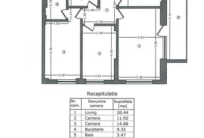 Apartament cu 3 camere decomandat în Militari