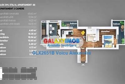 Apartament cu 2 camere semidecomandat, mobilat în Berceni - 5