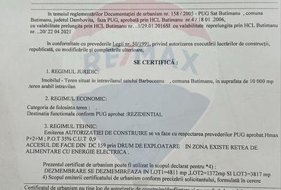 Vanzare teren intravilan Butimanu / sat Barbuceanu, judetul Dambovita - 5