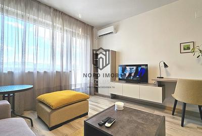 Apartament cu 2 camere semidecomandat, mobilat în Băneasa