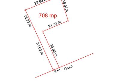 Teren de 708 mp, în Rediu