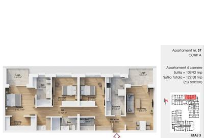 Apartament cu 4 camere decomandat în 1 Decembrie 1918 - 2