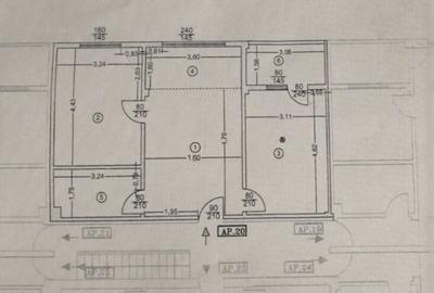 Apartament cu 3 camere semidecomandat în Central - 3