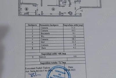 Apartament cu 3 camere decomandat în Central - 1