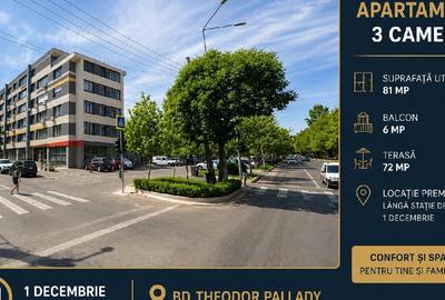 Apartament cu 3 camere decomandat în 1 Decembrie 1918 - 1