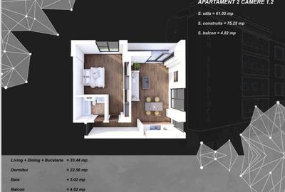 Apartament cu 2 camere decomandat în Tomis Plus - 3