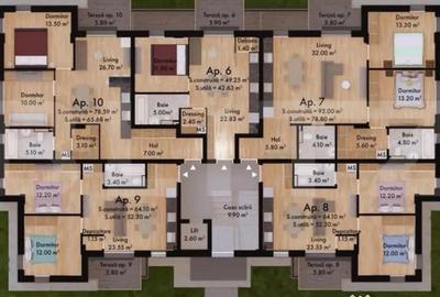 Apartament cu 2 camere semidecomandat în Micro 17 - 13