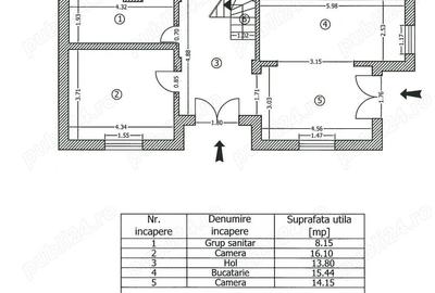 Casă cu 2 camere cu Teren 67.64 Mp în Rahova - 1