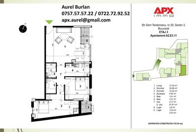 Apartament cu 5 camere decomandat în P-ța Alba Iulia - 2