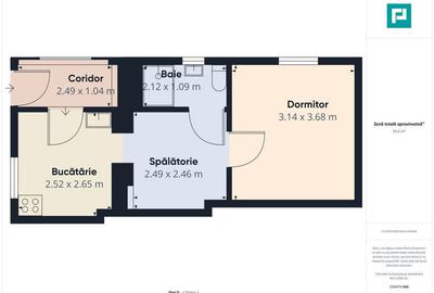 Apartament cu 2 camere semidecomandat în Central - 2
