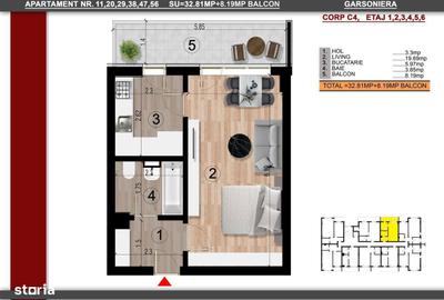 Garsonieră în Central