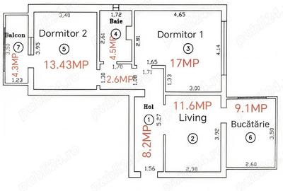 Apartament cu 2 camere decomandat, mobilat în Șagului - 4