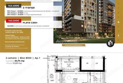 Garsoniere, Apartamente 2- 2,5- 3 camere, - Avantgarden 3 - 4