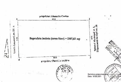 Teren Construcții intravilan de 2307 mp, în Central