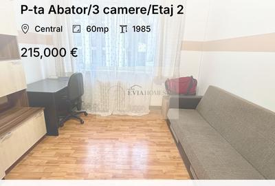 Apartament cu 3 camere decomandat, mobilat în Central - 1