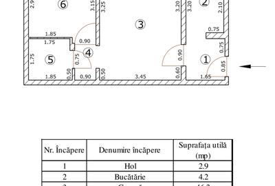 Apartament cu 2 camere semidecomandat în Centrul Civic - 1