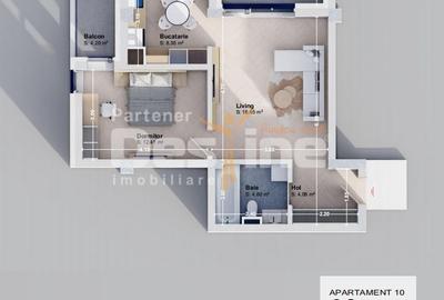 Apartament cu 2 camere decomandat în Rediu - 8