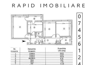 Apartament cu 3 camere decomandat în Siderurgiștilor - 2