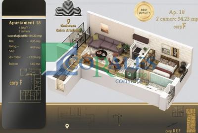 Apartament cu 3 camere decomandat în Aradului - 2