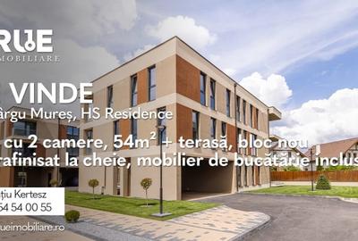 Ap. cu 2 camere, 54m? + terasă, bloc nou, HS Residence!