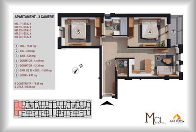 Apartament cu 3 camere decomandat în Central - 6