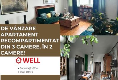 De vânzare Apartament recompartimentat din 3 camere, în 2 camere! - 10