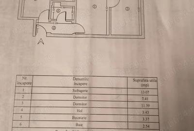 Vand apartament 3 camere 41mp - 1
