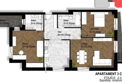 Apartament cu 2 camere decomandat în Străulești - 10