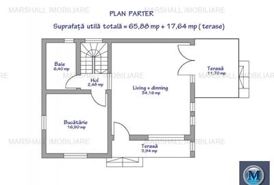 Vila cu 4 camere de vanzare in Paulesti, 124.63 mp #16174 - 12