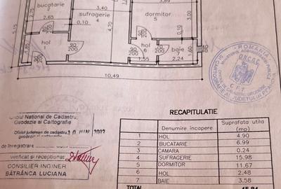 Apartament cu 2 camere semidecomandat în Republicii