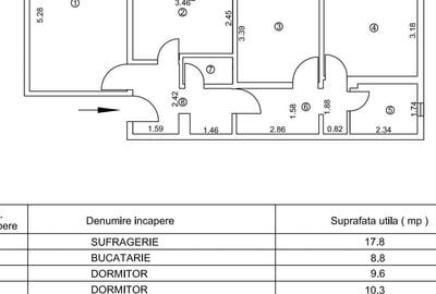 Apartament cu 3 camere în C5