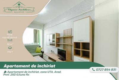 Apartament cu 2 camere nedecomandat, mobilat în UTA