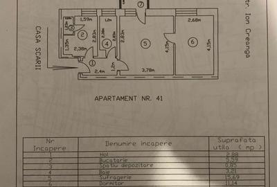 Apartament cu 2 camere semidecomandat în Central
