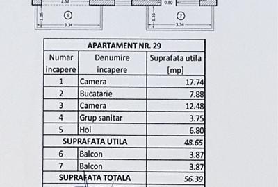 Apartament cu 2 camere decomandat în Sălaj
