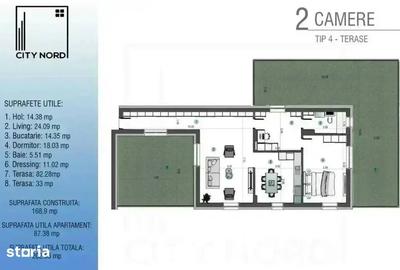 Apartament cu 2 camere în Nord - 2