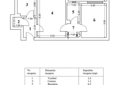 Apartament cu 2 camere semidecomandat în Lujerului - 2
