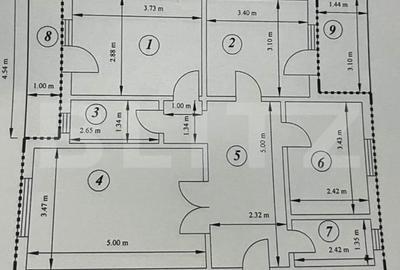 Apartament cu 3 camere decomandat, mobilat în Central