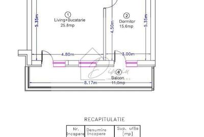 Apartament cu 2 camere semidecomandat în Central - 1