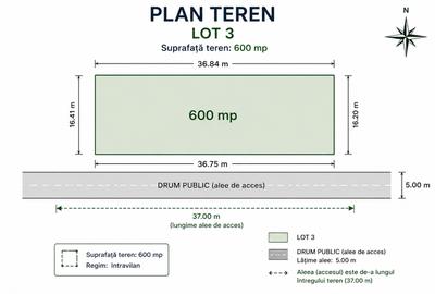 Teren Construcții de 1200 mp, în Lazu - 4