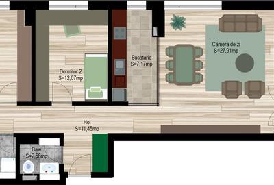 Apartament cu 3 camere în Nazărioaia - 1