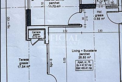 Apartament cu 2 camere semidecomandat în Florești - 16