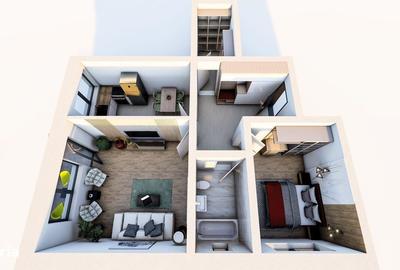 Apartament cu 2 camere decomandat în Sânpetru - 9