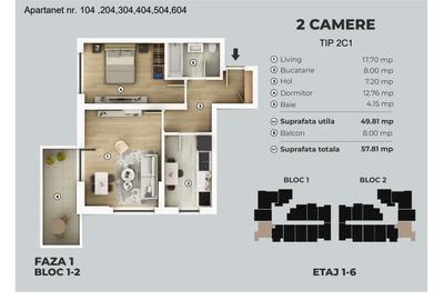 Metrou Berceni 5 minute Ap 2 camere decomandat - 10