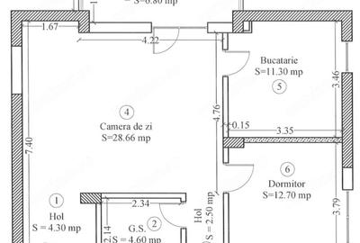 Apartament cu 2 camere semidecomandat în Dumbrăvița